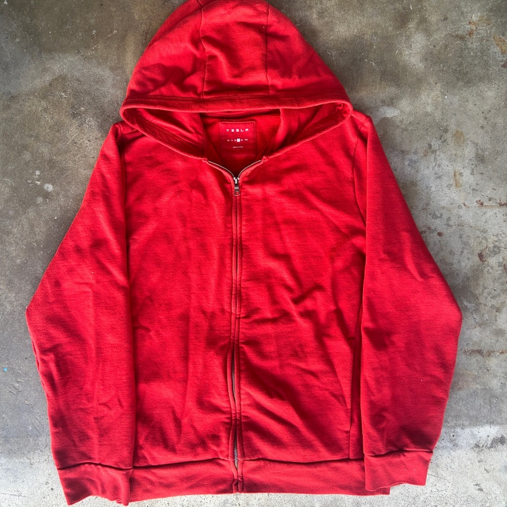 Tesla Red Men's Hoodie